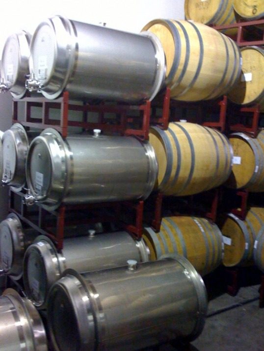 Stainless steel wine barrels