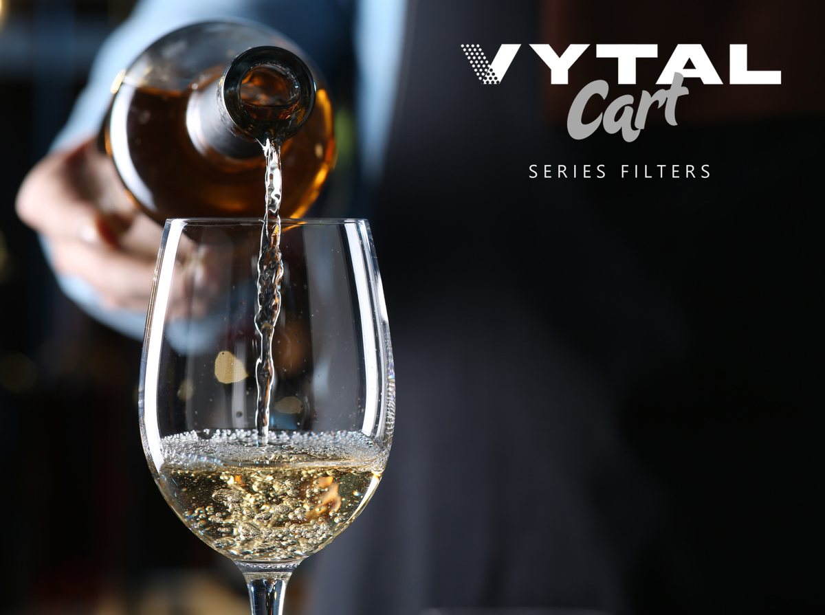 VYTAL Cart Series Filters: wine pouring into a glass